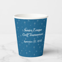 Corporate Blue Grey Golf Muster - Papiertasse