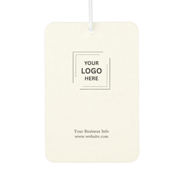 Corporate Branding | Minimaler Logoservice Autolufterfrischer (Vorderseite)