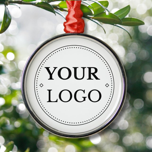 Corporate Business Logo Moderne Weihnachten Ornament Aus Metall (Von Creator hochgeladen)