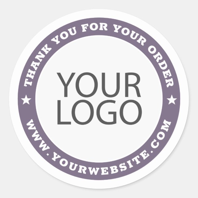 Corporate Business Modernes Logo und Website Runder Aufkleber (Vorderseite)