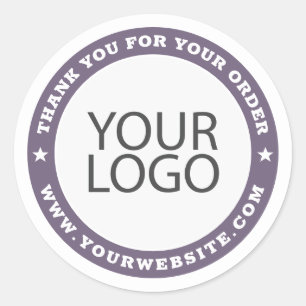 Corporate Business Modernes Logo und Website Runder Aufkleber
