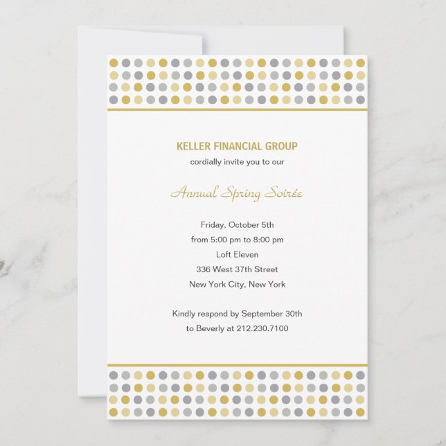 Corporate/Business-Party Einladung von Dot Pattern (Vorderseite)