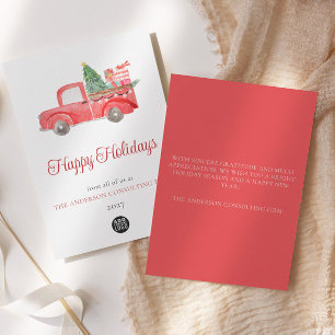 Corporate Business Watercolor Logo-Urlaubskarte Einladung