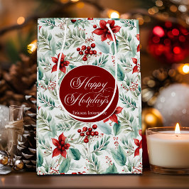 Corporate Christmas Party Greenery Poinsettia Mittlere Geschenktüte