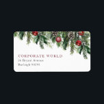 Corporate Christmas Party Rücksendeadresse Adressaufkleber<br><div class="desc">Rücksendeadresse für Weihnachtsfeiern im UnternehmenRücksendesiegelSiehe Abgleichsammlung im Nest Store</div>