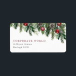 Corporate Christmas Party Rücksendeadresse Adressaufkleber<br><div class="desc">Rücksendeadresse für Weihnachtsfeiern im UnternehmenRücksendesiegelSiehe Abgleichsammlung im Nest Store</div>