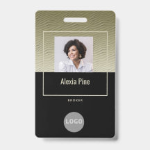 Corporate Classy Gold Mitarbeiter ID Logo Name Fot