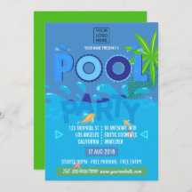 Corporate/Club Summer Pool Party Einladung
