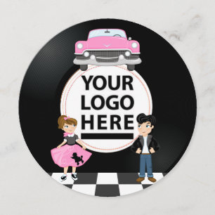 Corporate/Club/Uni/School Sock Hock Retro Party Einladung