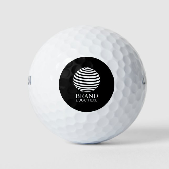 Corporate Company für das Logo für das Schwarze Un Golfball (Vorderseite)