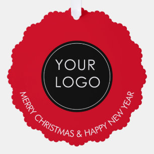 Corporate Company Red Ornament Karte