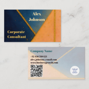 Corporate Consultant für Luxury Navy und Gold Glit Visitenkarte