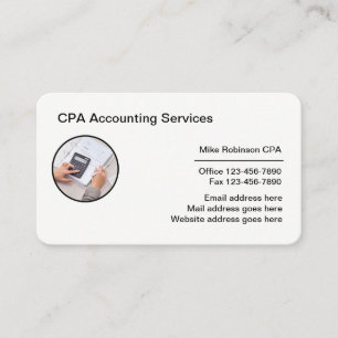 Corporate CPA Accountant Business Card Design Visitenkarte
