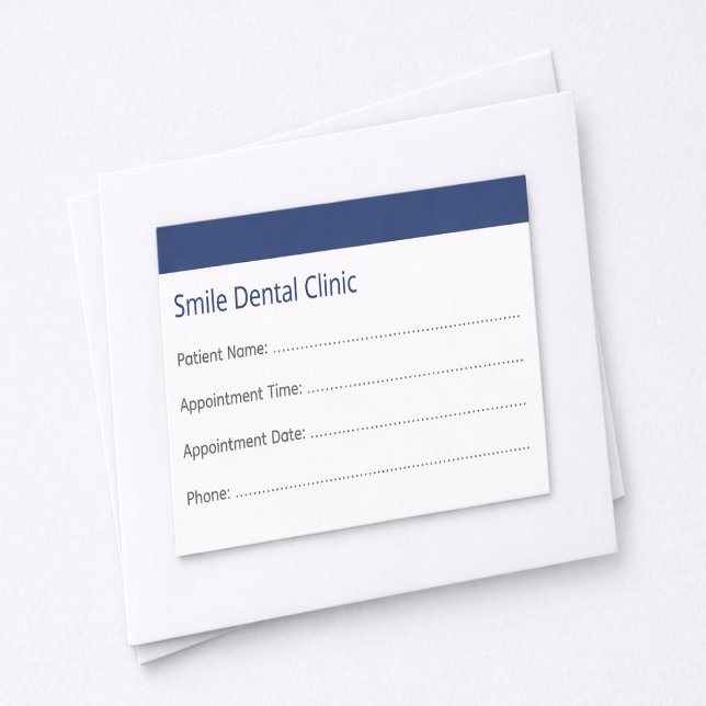Corporate Dental Appointment Card Dark Blue Terminkarte (Von Creator hochgeladen)