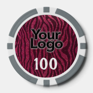 Corporate Event-Logo-Glitzer für Tierwerbung Pokerchips