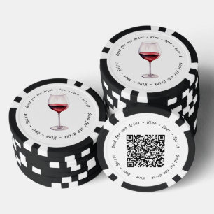 Corporate Event QR Code Red Wine Drink Gutschein Pokerchips