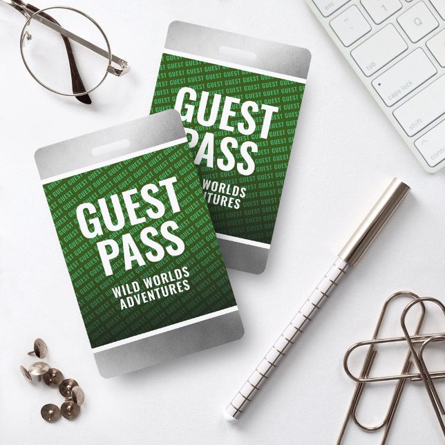 Corporate Forest Green & Steel Guest Pass Ausweis (Von Creator hochgeladen)