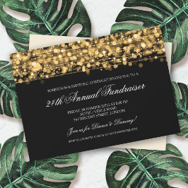 Corporate Fundraiser Gala Party Glitzern Gold Einladung
