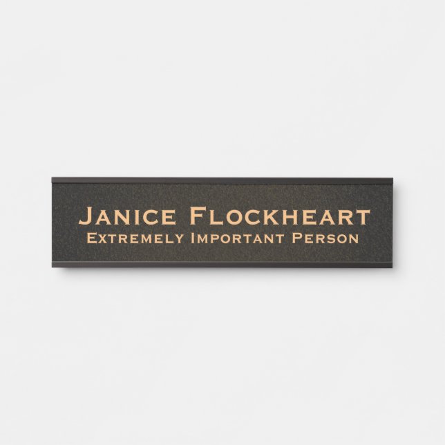 Corporate Funny Black Office Türzeichen Türschild (Vorderseite )