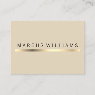 Corporate Gold Bar Accent / Beige Visitenkarte