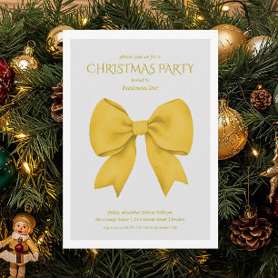 Corporate Gold Bow Weihnachtsfeier Einladung