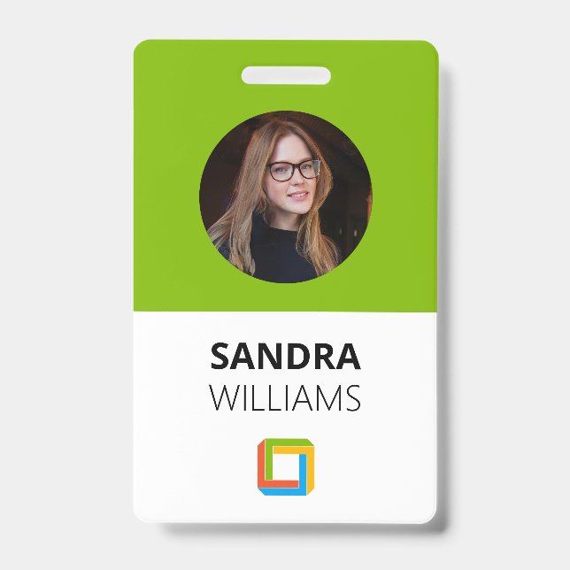 Corporate Green Custom Employee-ID Ausweis (Vorderseite)