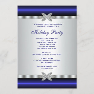 Corporate Holiday Party Einladungen Blue Event