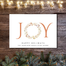 Corporate Joy Terracotta Wreath Feiertagskarte