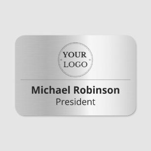 Corporate Logo Beruflich Mitarbeiter Imitate Silbe Namensschild
