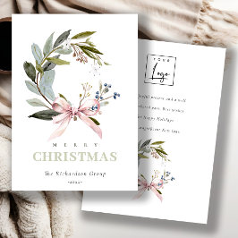 Corporate-Logo für den Grünen Winter für Unternehm Feiertagskarte