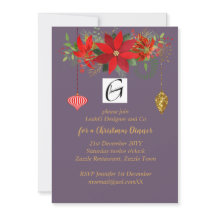 Corporate Poinsettia Christmas Mauve Gold ADD-LOGO