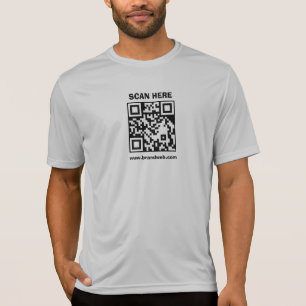 Corporate QR Scan Me Silbernes Mitarbeiter T-Shirt