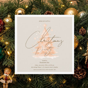 Corporate Rose Goldene Weihnachtsfeier Einladung