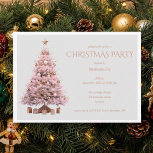 Corporate Rose Goldene Weihnachtsfeier Einladung