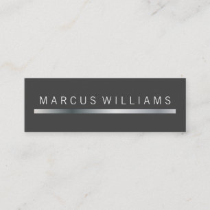 Corporate Silver Bar Accent Mini Visitenkarte