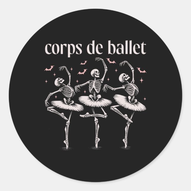 Corps De Ballet Runder Aufkleber (Vorderseite)