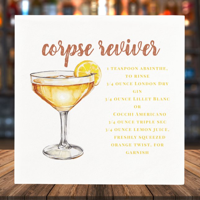 Corpse Reviver Cocktail Rezept  Serviette (Von Creator hochgeladen)