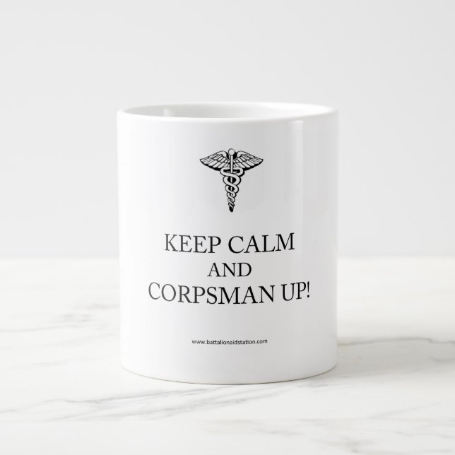 Corpsman herauf Kaffee-Tasse Jumbo-Tasse (Vorderseite)