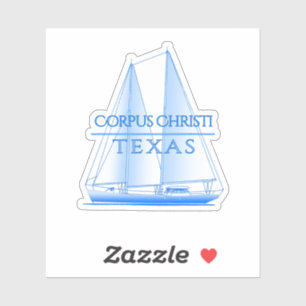 Corpus Christi Coastal Nautical Sailing Sailor Aufkleber