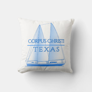 Corpus Christi Coastal Nautical Sailing Sailor Kissen