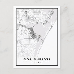 Corpus Christi Map Postkarte