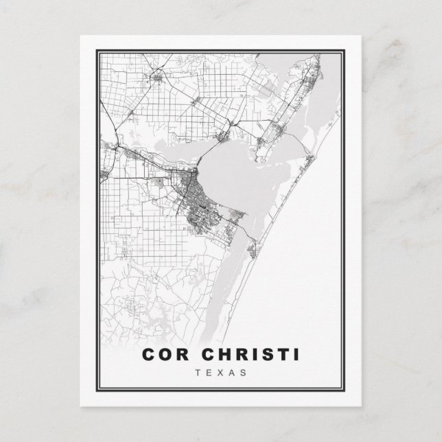 Corpus Christi Map Postkarte (Vorderseite)