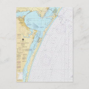 Corpus Christi Nautical Chart Postcard Postkarte