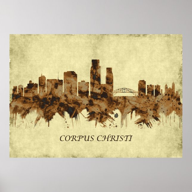Corpus Christi Texas Cityscape Poster (Vorne)