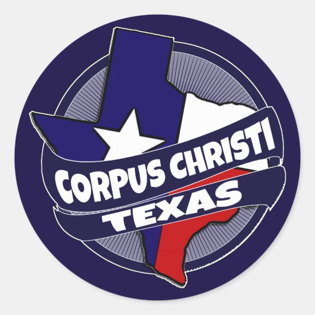 Corpus Christi Texas-Fahne platzt Aufkleber (Vorderseite)