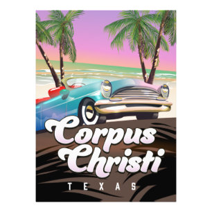 Corpus Christi Texas Ferienplakat Fotodruck