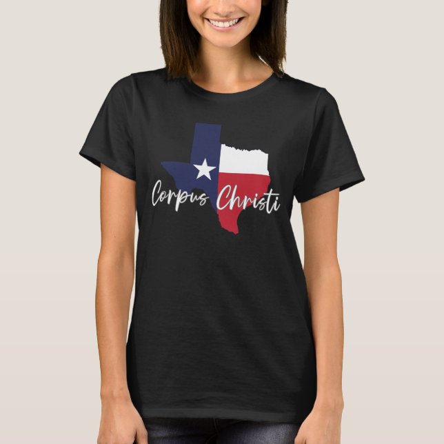 Corpus Christi, Texas Flag Karte Frauen schwarz T-Shirt (Vorderseite)