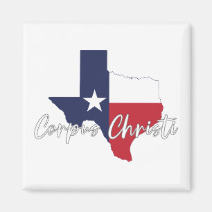 Corpus Christi, Texas Flag Map Magnet