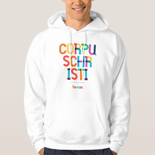 Corpus Christi Texas Mitte Jahrhundert, Pop Art, Hoodie (Vorderseite)