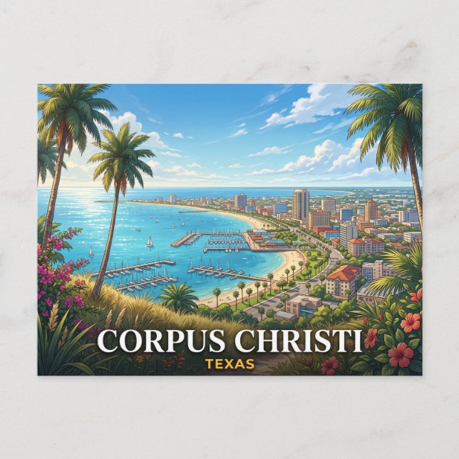 Corpus Christi Texas Reise Postkarte (Vorderseite)